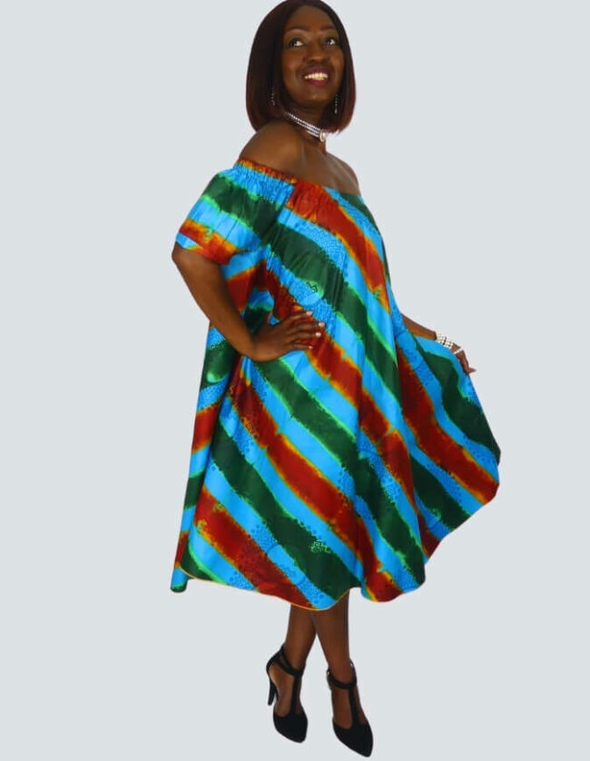 Robe Lizie évasée bazin – Image 9