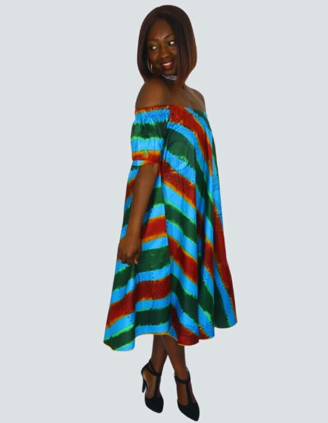 Robe Lizie évasée bazin – Image 6