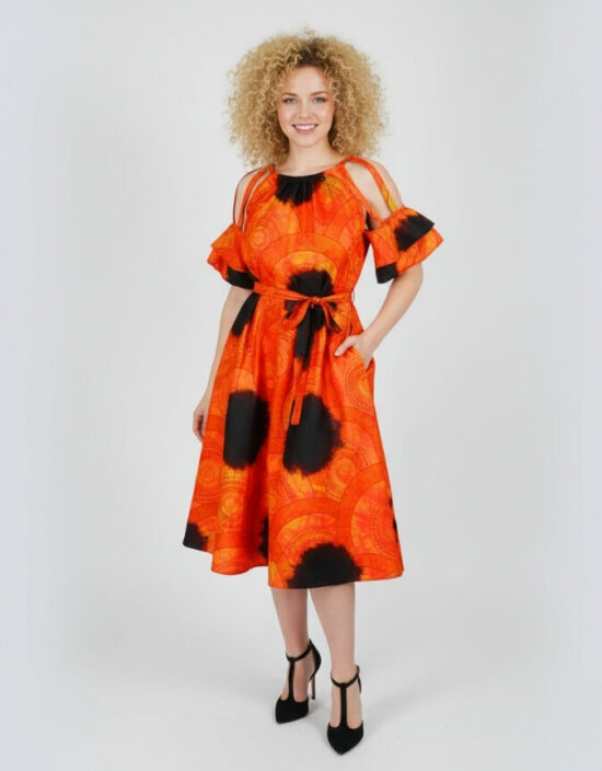 Robe été évasée sady robe évasée wax africain femme. robe courte été wax africain bohème chic femme, robe de bal, robe été, robe de cérémonie femme, robe longue fleurie bazin