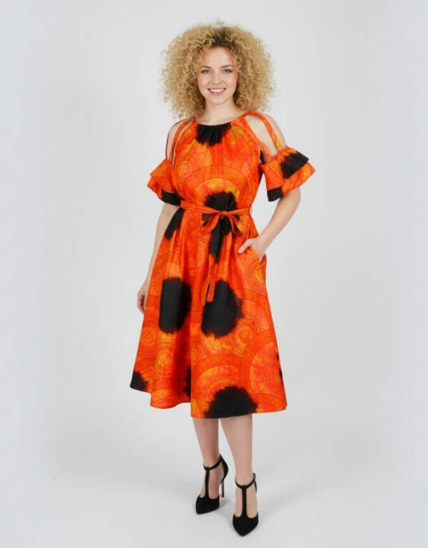 Robe été évasée sady robe évasée wax africain femme. robe courte été wax africain bohème chic femme, robe de bal, robe été, robe de cérémonie femme, robe longue fleurie bazin