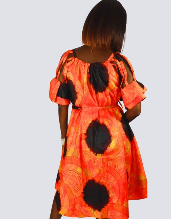 Robe été évasée sady robe évasée wax africain femme. robe courte été wax africain bohème chic femme, robe de bal, robe été, robe de cérémonie femme, robe longue fleurie bazin