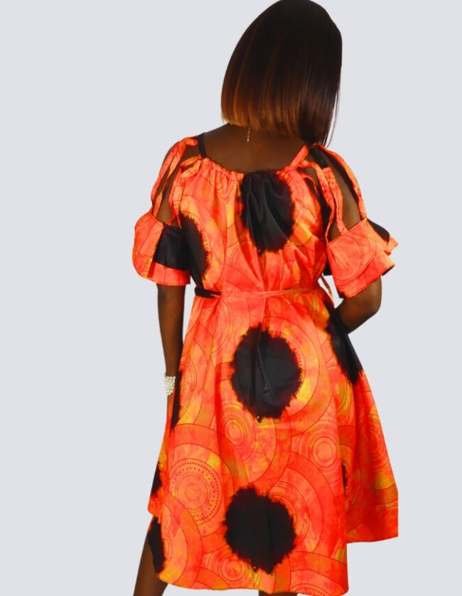 Robe été évasée sady robe évasée wax africain femme. robe courte été wax africain bohème chic femme, robe de bal, robe été, robe de cérémonie femme, robe longue fleurie bazin