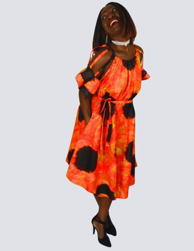 Robe été évasée sady robe évasée wax africain femme. robe courte été wax africain bohème chic femme, robe de bal, robe été, robe de cérémonie femme, robe longue fleurie bazin