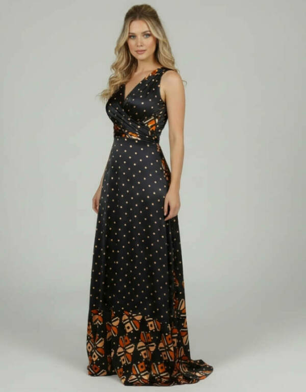 Robe BAMBARA Silk Bogolan bogolan robe silk soie africain femme été