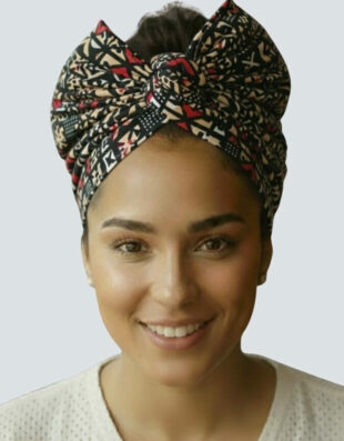 Turban Cassy bogolan rouge