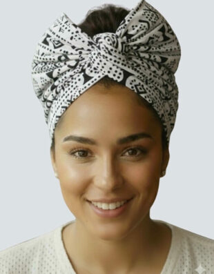 Turban Cassy bogolan blanc
