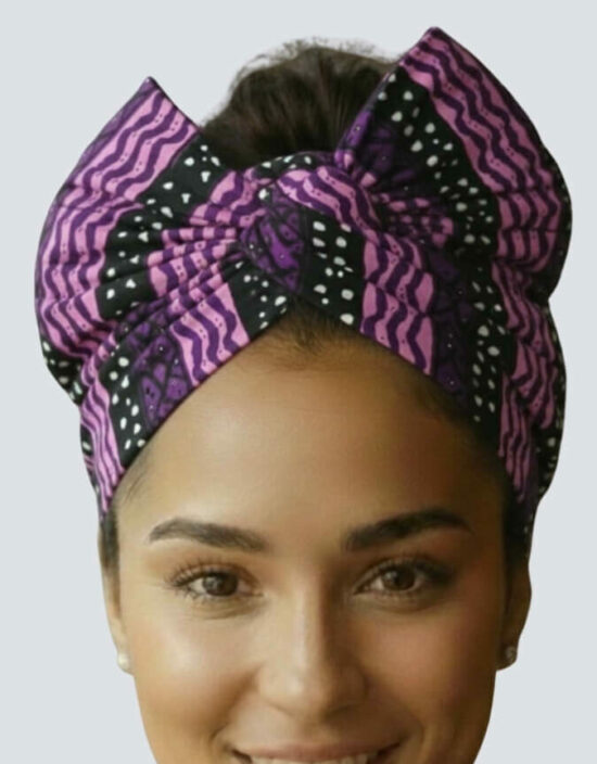 Turban Cassy violet Articulé