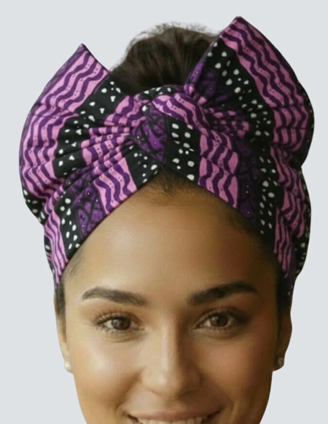Turban Cassy violet Articulé