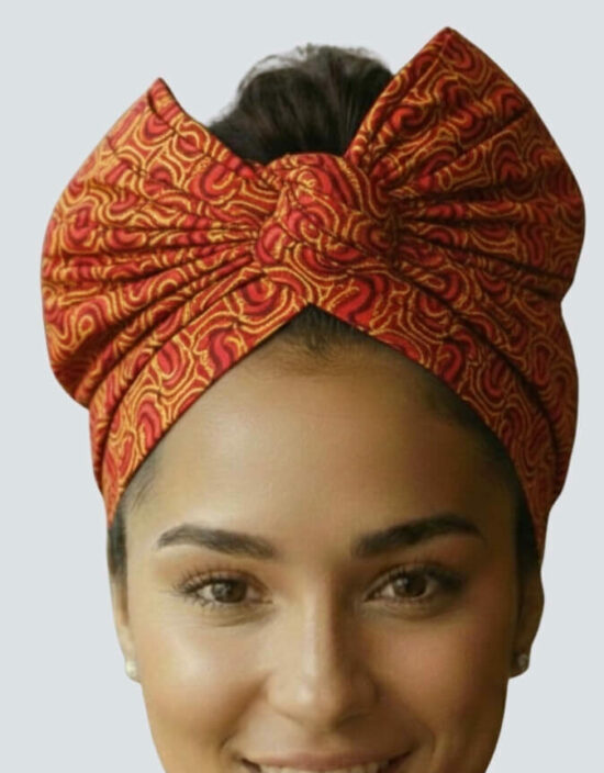 Turban Cassy orange articulé