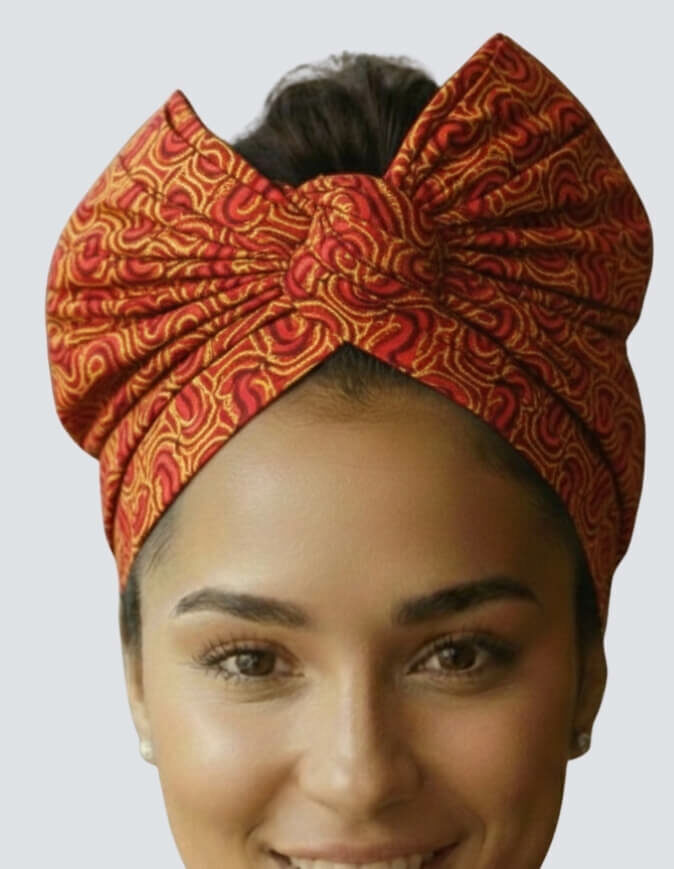 Turban Cassy orange articulé