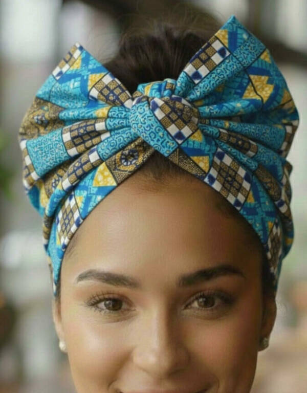 Turban Cassy bleu Articulé