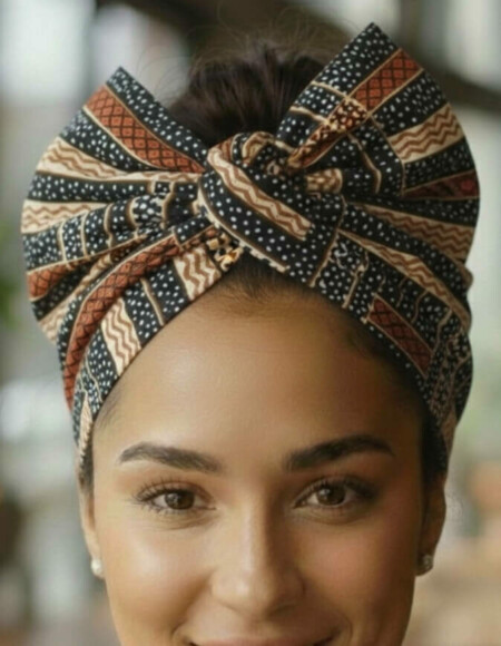 Turban Cassy marron Articulé