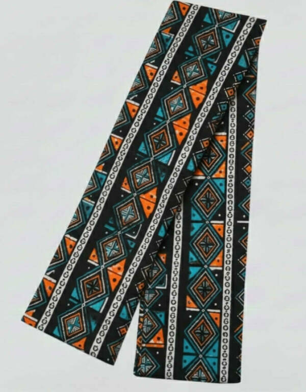 Turban Cassy orange bleu