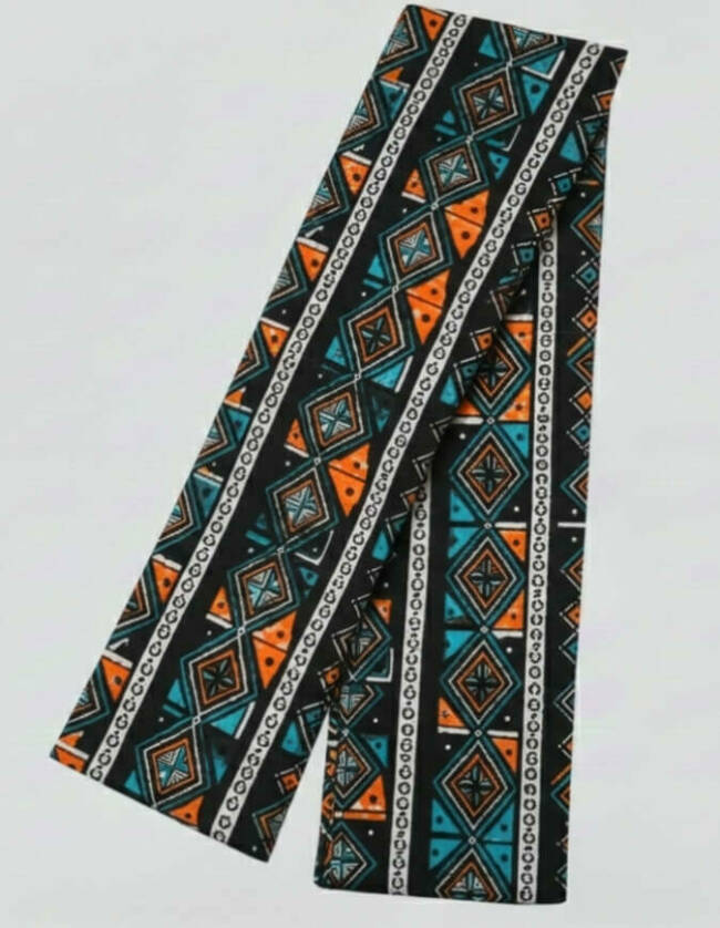 Turban Cassy orange bleu