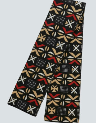 Turban Cassy bogolan rouge