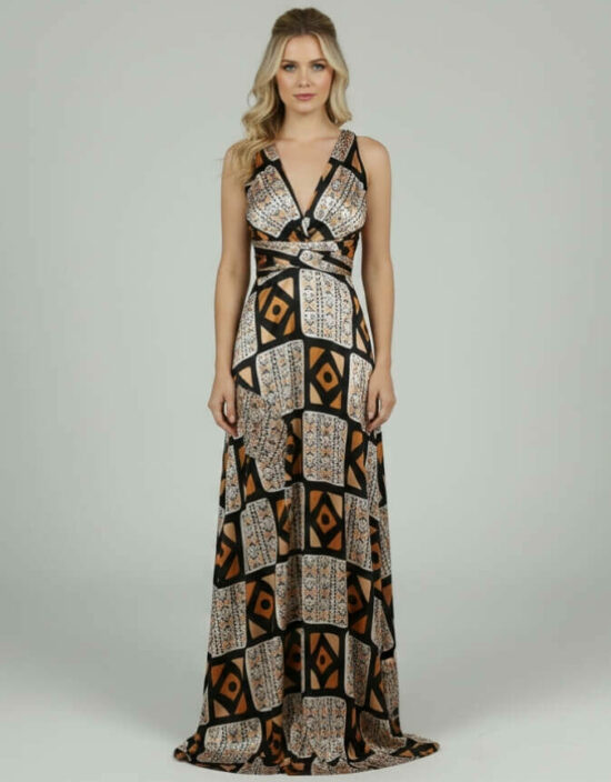 Robe BAMBARA Silk Bogolan bogolan robe silk soie africain femme été