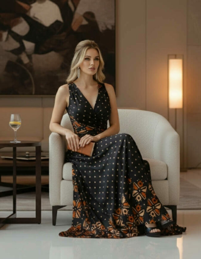 Robe BAMBARA Silk Bogolan bogolan robe silk soie africain femme été