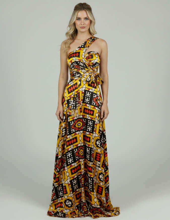 Robe BAMBARA Silk Bogolan bogolan robe silk soie africain femme été