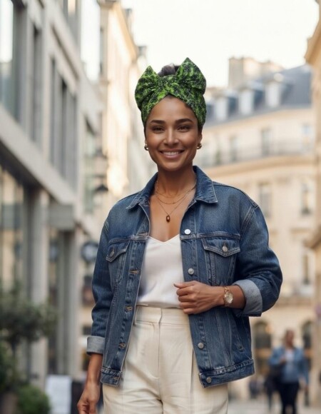 Turban Cassy vert Articulé