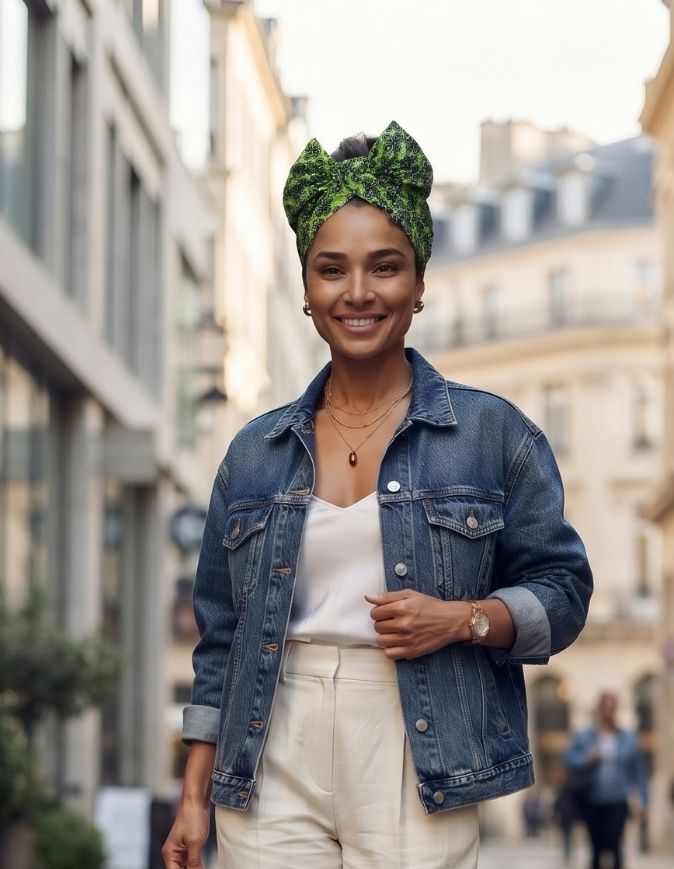 Turban Cassy vert Articulé