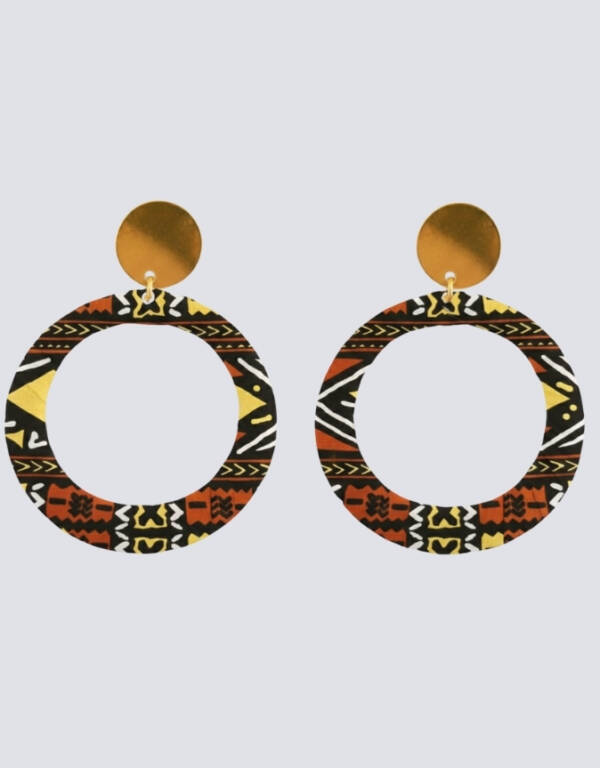 boucles d'oreilles créoles femme wax africain ethnique. bijoux wax femme africaine, bijoux fantaisie, breloque africaine, bijoux ethniques, bijoux bohème, bijoux traditionnel chic