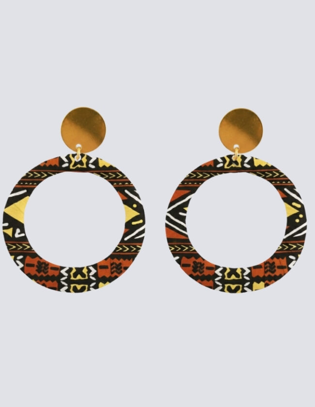 boucles d'oreilles créoles femme wax africain ethnique. bijoux wax femme africaine, bijoux fantaisie, breloque africaine, bijoux ethniques, bijoux bohème, bijoux traditionnel chic