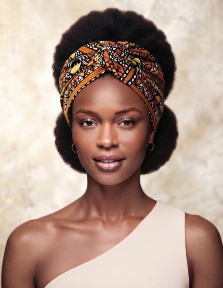 Turban Cassy bogolan terra cotta turban africain wax articulé