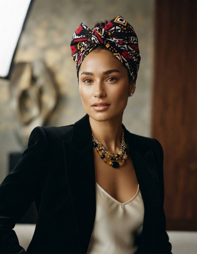 Turban Cassy rougecArticulé