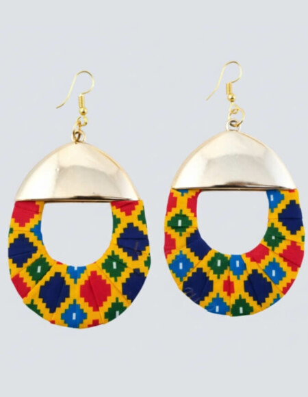 créoles en pagne motifs kente