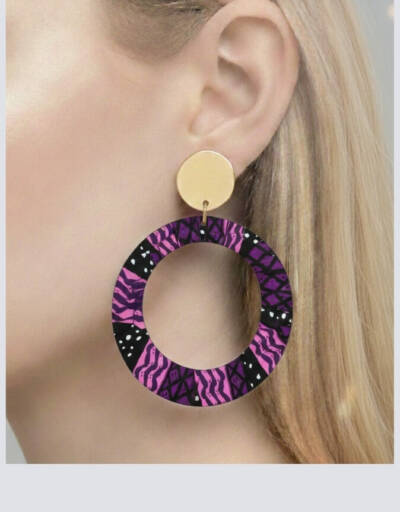 Boucles d'Oreilles Bamako violet