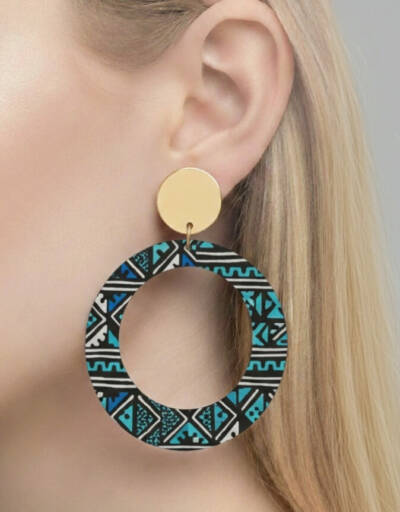 Boucles d'Oreilles Bamako bleu