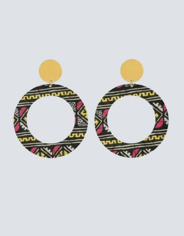 Boucles d'Oreilles Bamako rosej aune