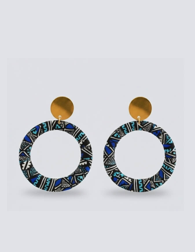 Boucles d'Oreilles Bamako bleu