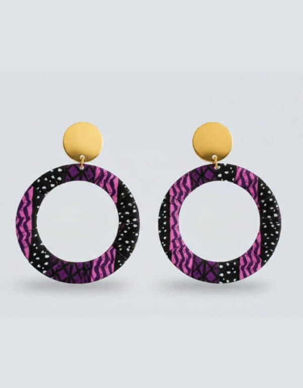 Boucles d'Oreilles Bamako violet