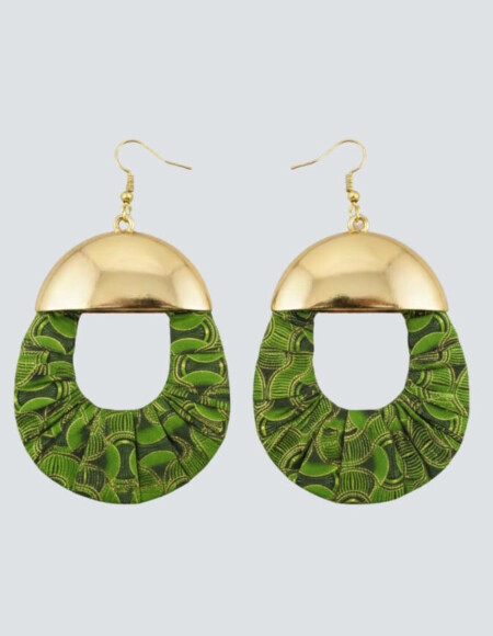 créoles pailletée vert