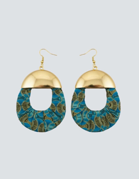 créoles pailletée bleu
