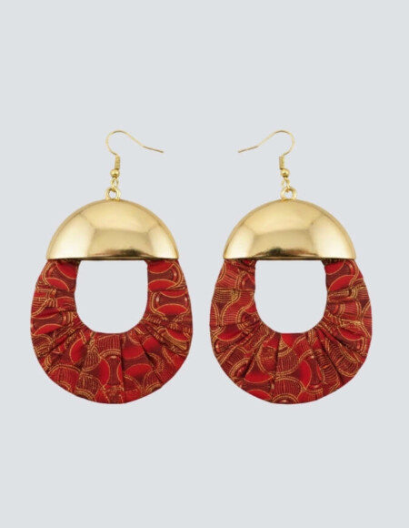 créoles pailletée rouge