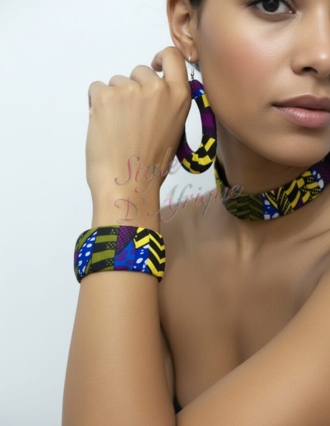 bracellet wax ankara africain ensemble boucle d'oreille collier et bracelet wax africain ankara. boucles d'oreilles pendantes wax tissu ankara. boucles d'oreilles créoles femme wax africain ethnique. bijoux wax femme africaine, bijoux fantaisie, breloque africaine, bijoux ethniques, bijoux bohème, bijoux traditionnel chic