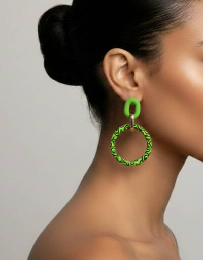 Boucles d'Oreilles Ethniques en Tissu Wax Chic | Style d'Afrique