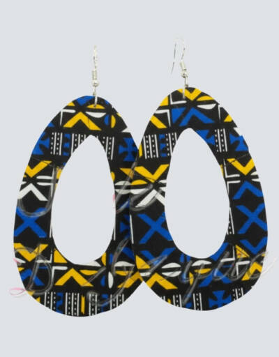 Créoles lura bleu jaune