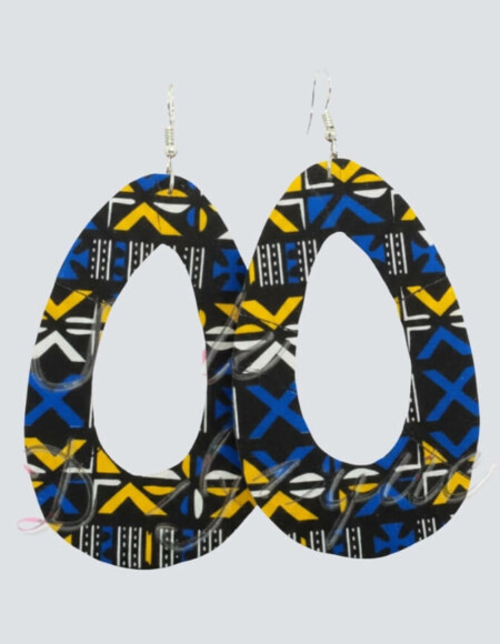 Créoles lura bleu jaune