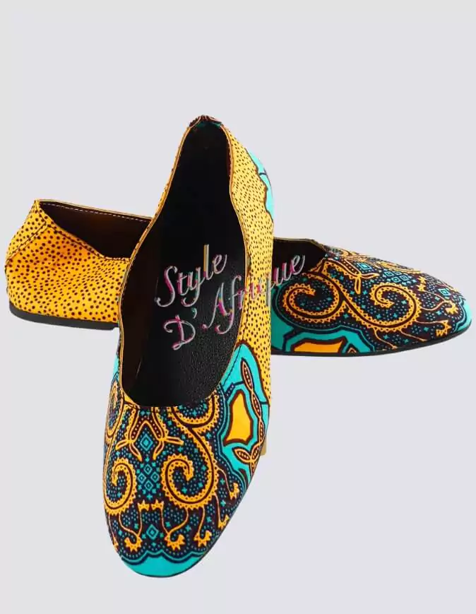 ballerine wax africain pour femme