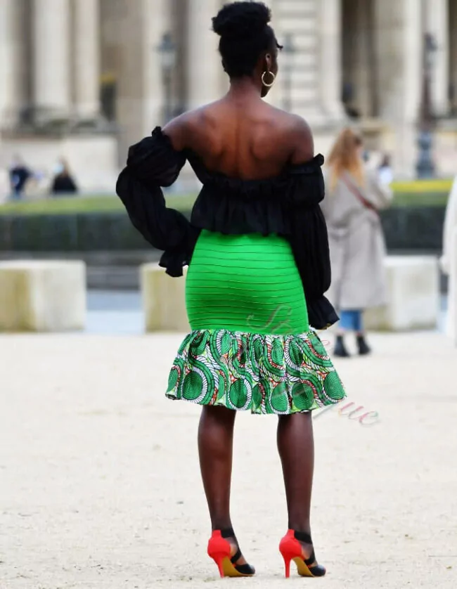 Jupe à volant en wax, wax jupe africain femme été, jupe courte, jupe droite, jupe extensible wax