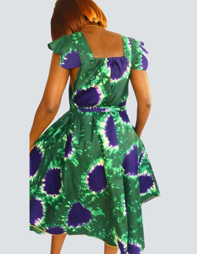 robe évasée wax africain femme. robe courte été wax africain bohème chic femme, robe de bal, robe été, robe de cérémonie femme, robe longue fleurie