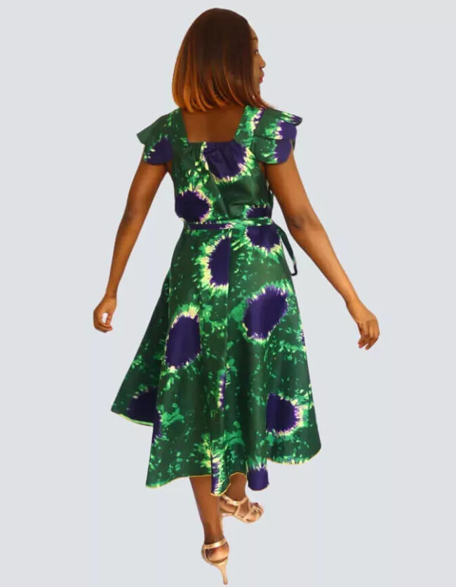 robe évasée wax africain femme. robe courte été wax africain bohème chic femme, robe de bal, robe été, robe de cérémonie femme, robe longue fleurie
