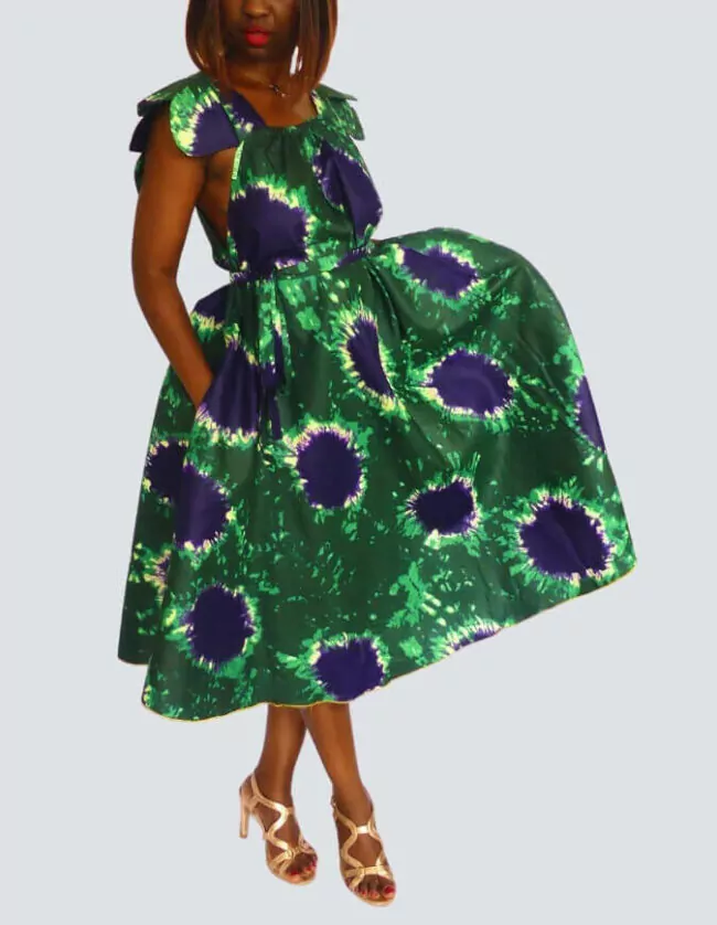 robe évasée wax africain femme. robe courte été wax africain bohème chic femme, robe de bal, robe été, robe de cérémonie femme, robe longue fleurie