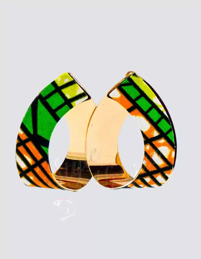 boucles d'oreilles cajou wax africain