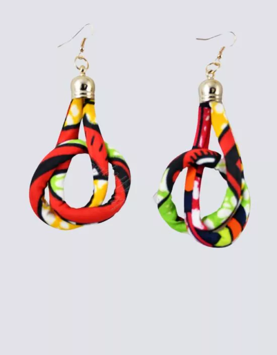 boucles d'oreilles gouttes wax africain