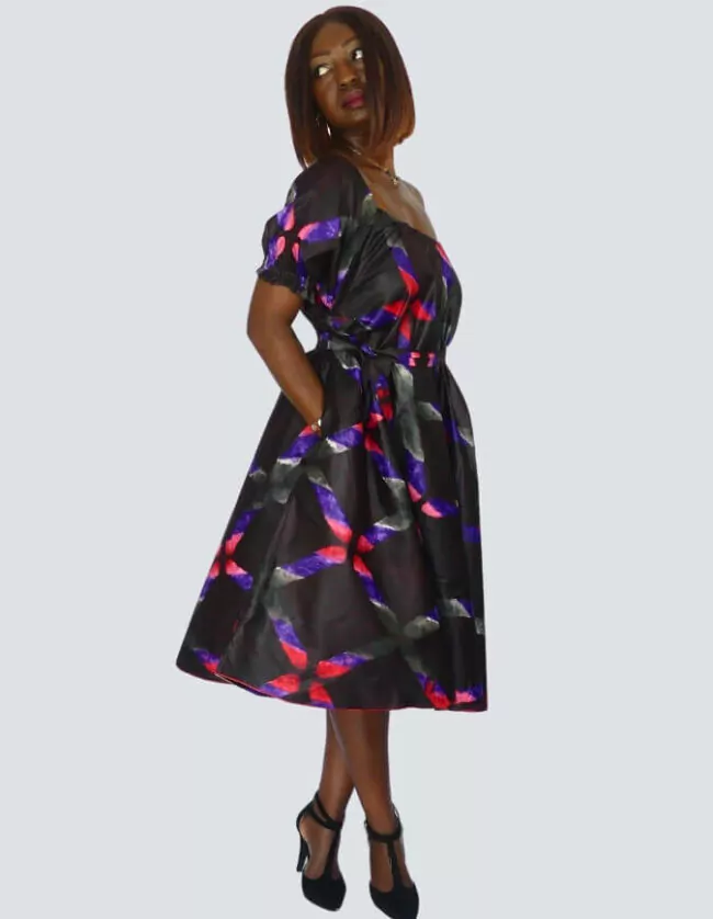 Robe été évasée bazin – Image 3