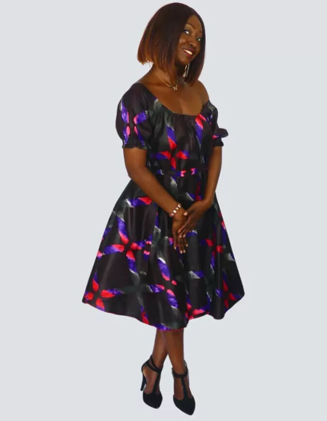 Robe été évasée bazin – Image 5